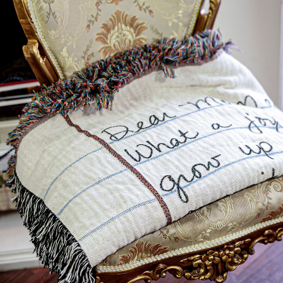 Personalized Woven Letter Blanket - With Your Handwriting